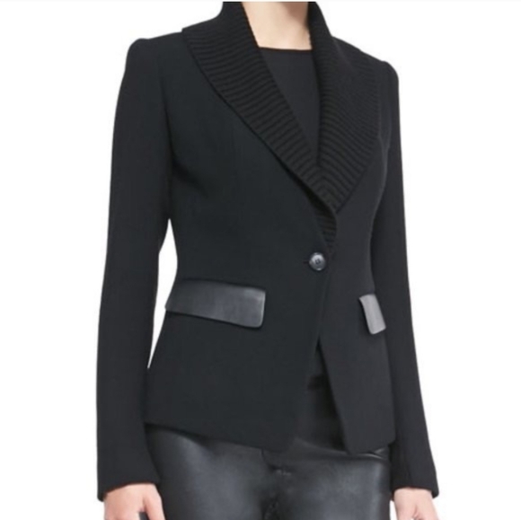 Lafayette 148 New York Jackets & Blazers - Lafayette 148 New York Flori Shawl Collar Virgin Wool Sweater Blazer Jacket 10